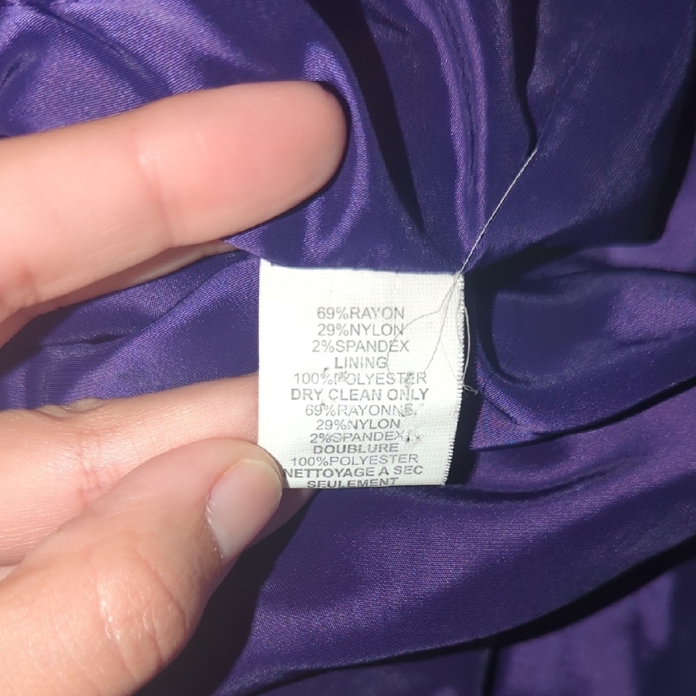 Trina Turk V-Neck Sleeveless Purple Midi Dress - Picture 13 of 15